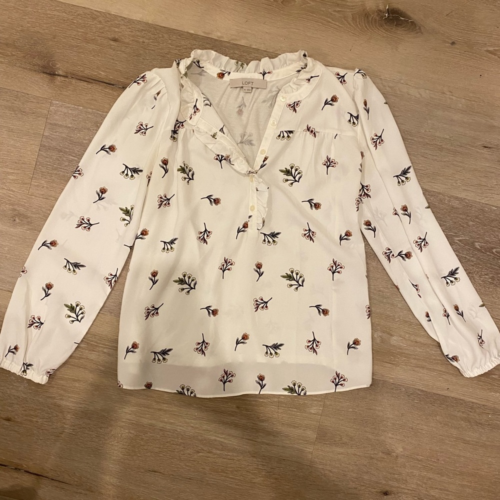 LOFT Floral Blouse